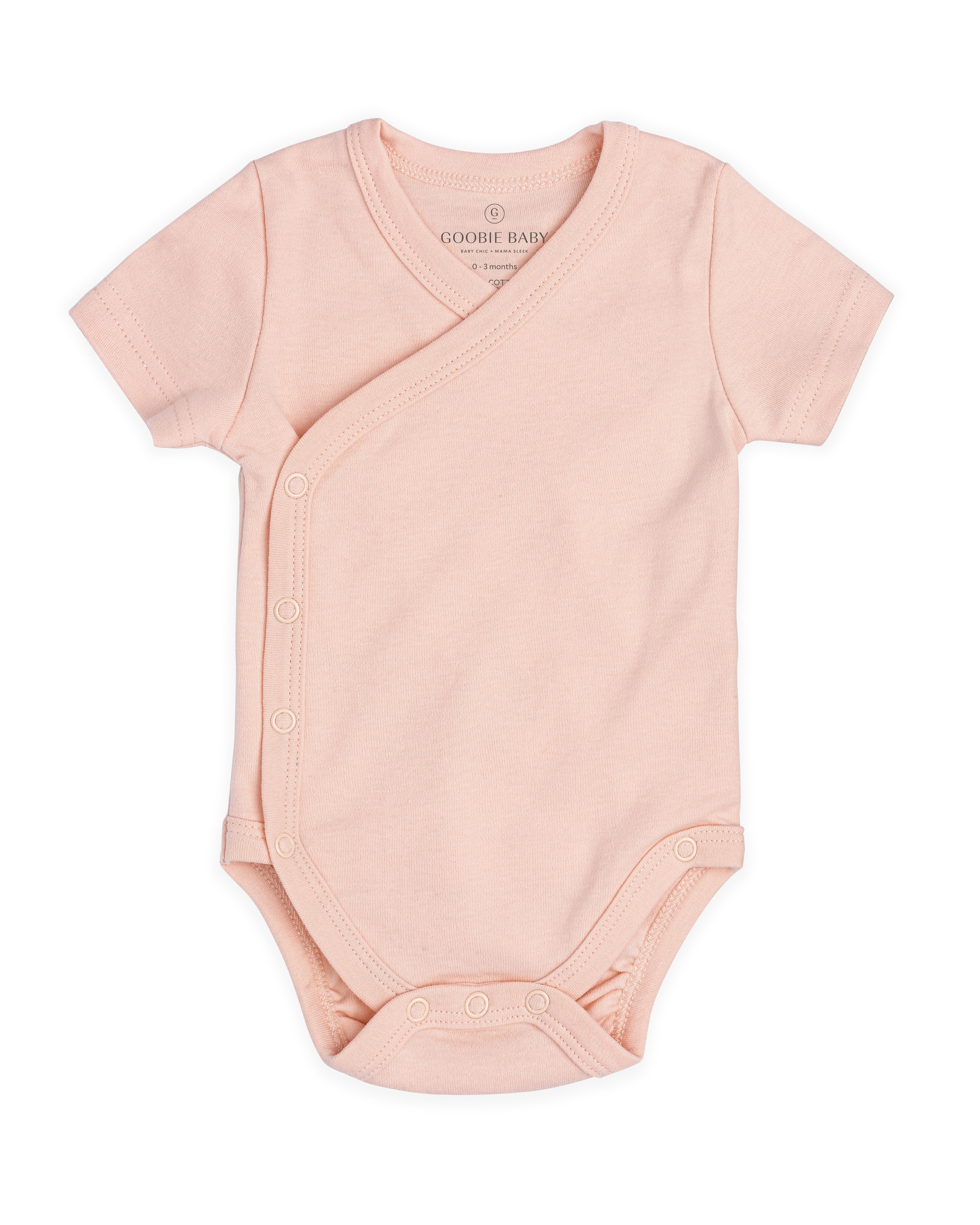 Short Sleeve Kimono Bodysuit Set - Pink Combo