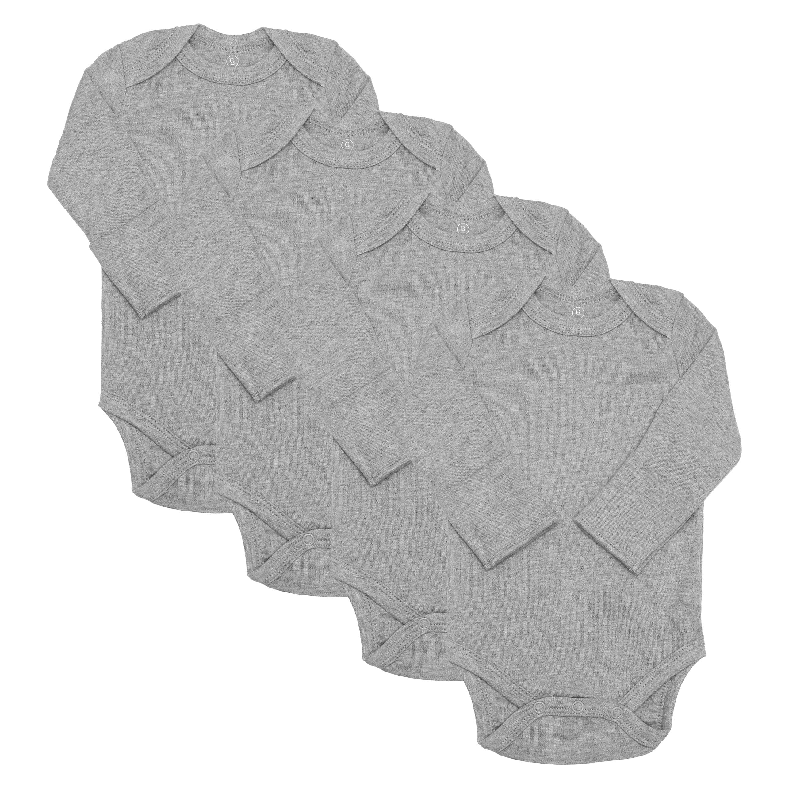 Long Sleeve Classic Bodysuits - Heather Gray