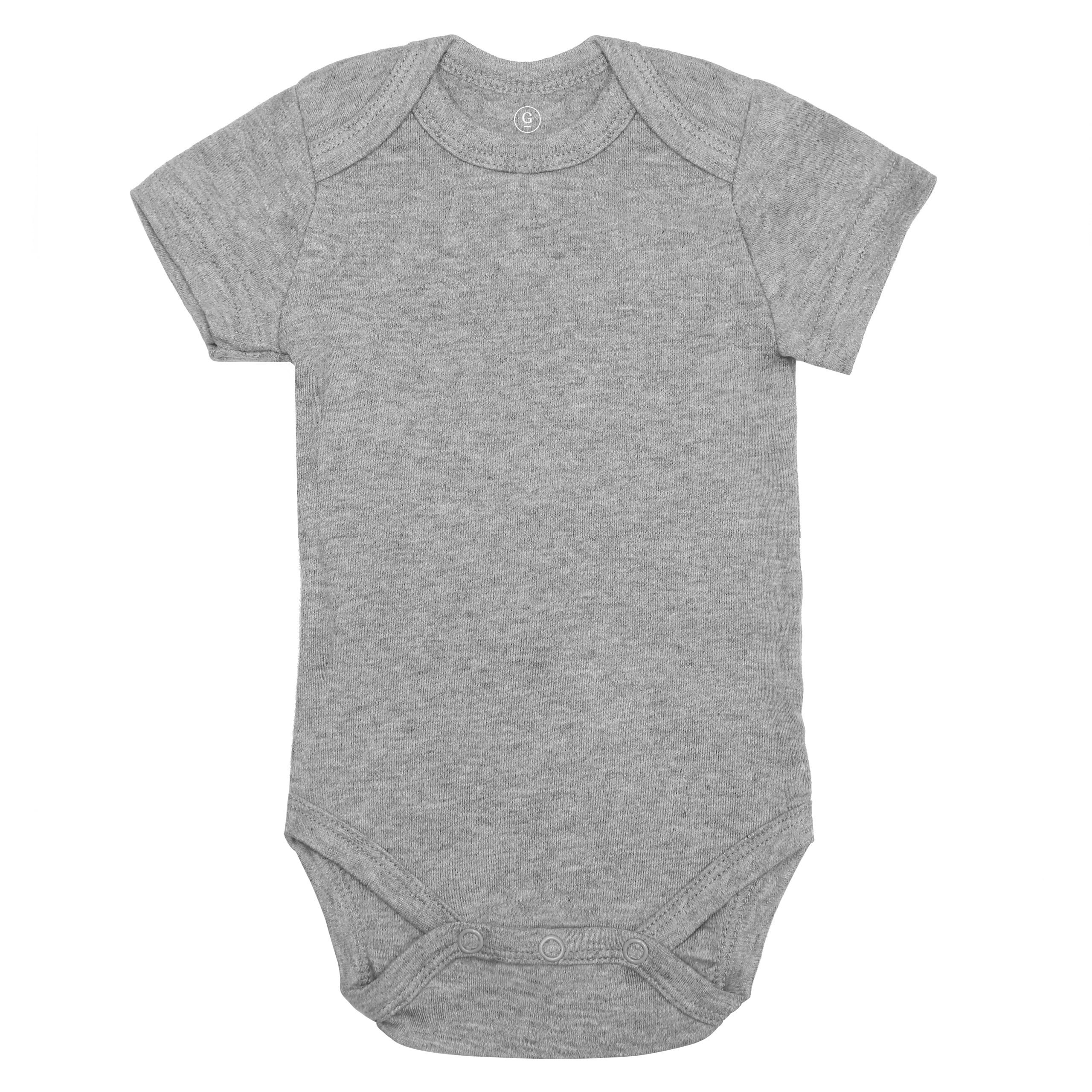 Short Sleeve Classic Bodysuits - Heather Gray