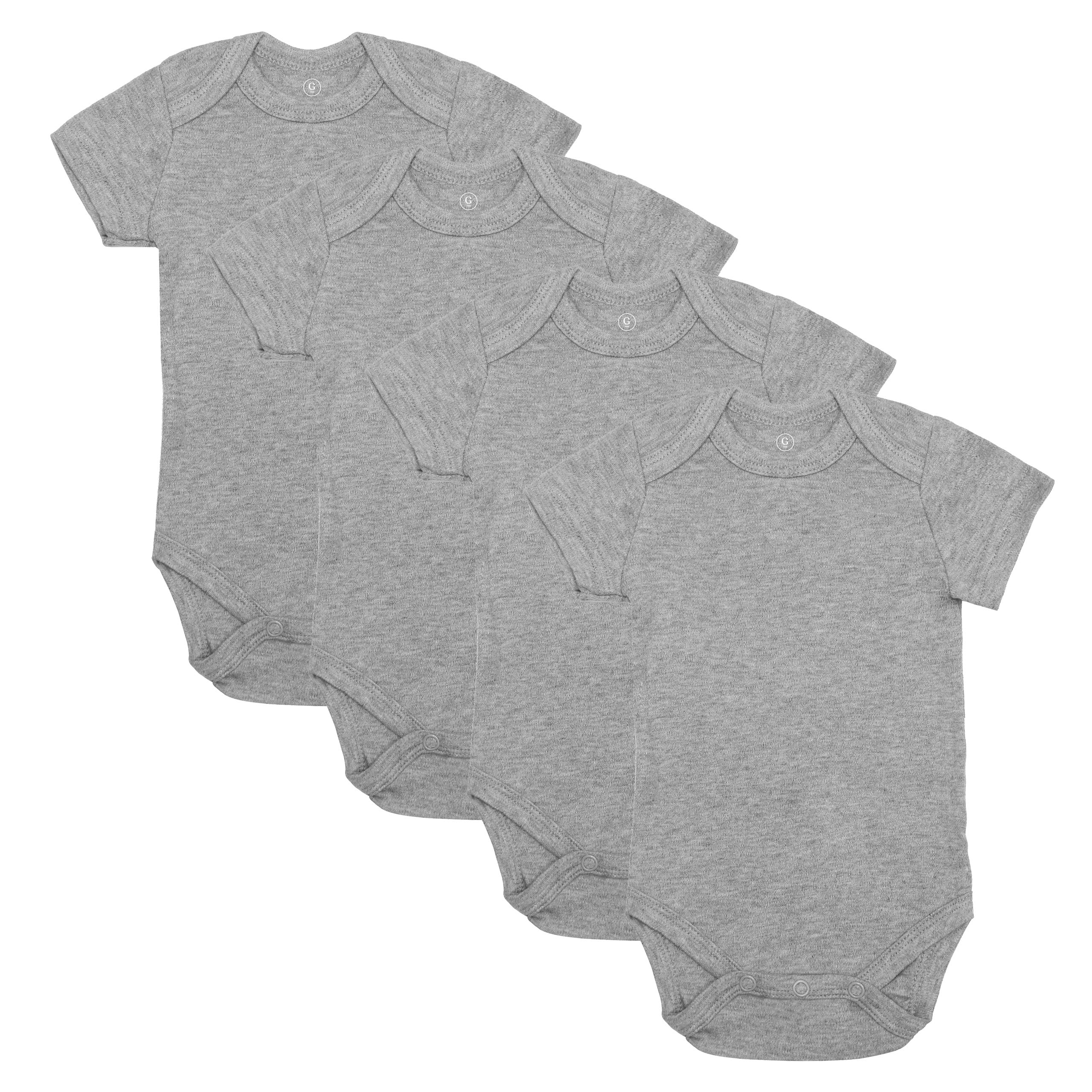 Short Sleeve Classic Bodysuits - Heather Gray
