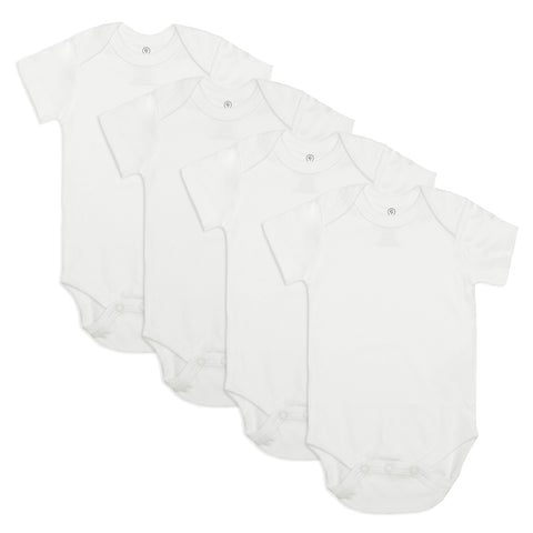 Short Sleeve Kimono Bodysuit Set - White