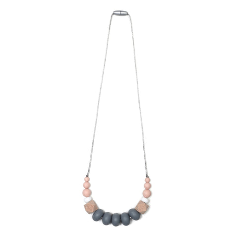Zoe Teething Necklace - Black/Marble