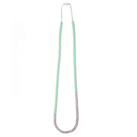 Zoe Teething Necklace - Mint/Marble