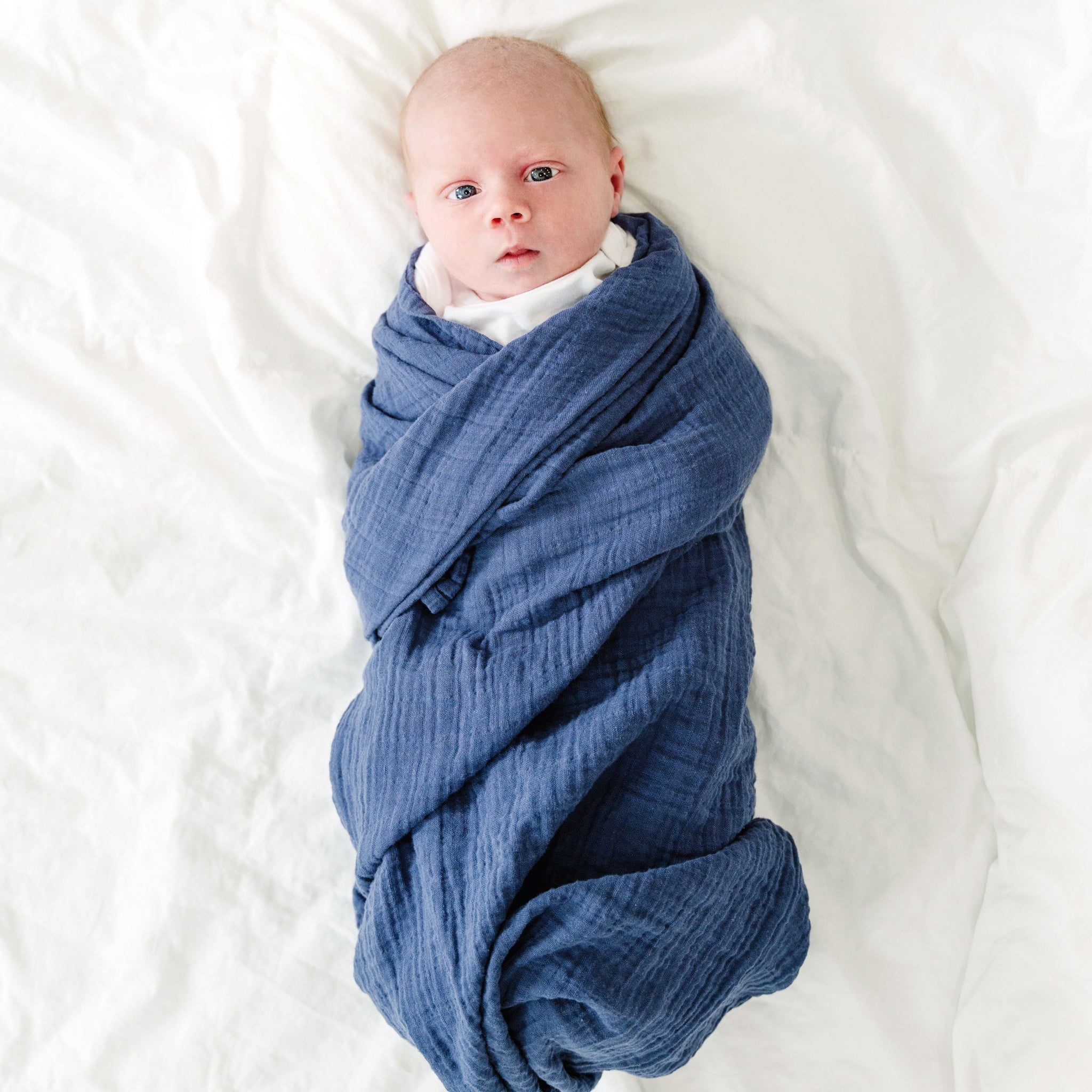 Organic Cotton Muslin Swaddle Blanket - Night