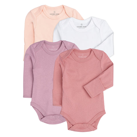 Long Sleeve Classic Bodysuits - Pink Combo