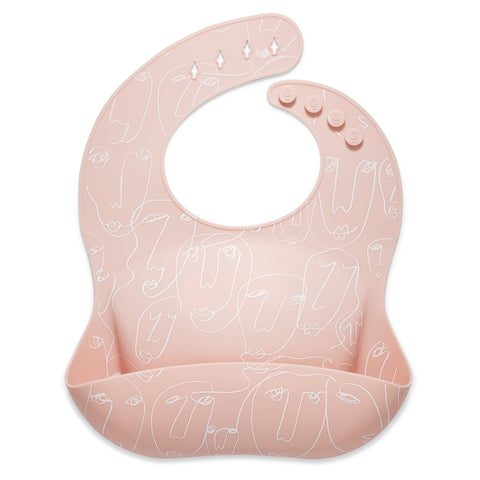 Silicone Baby Bib - Dove Gray