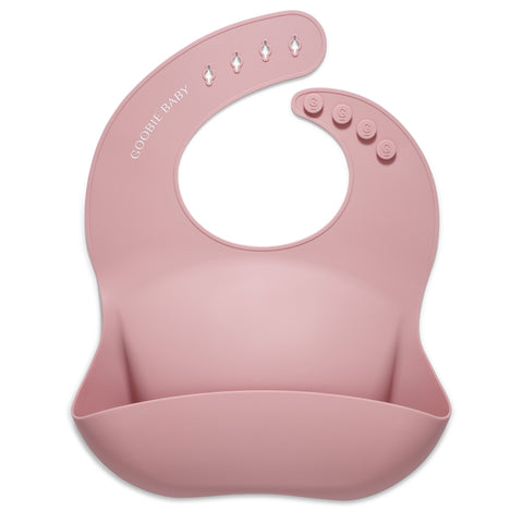 Silicone Baby Bib - Rose