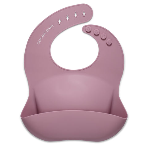 Silicone Baby Bib - Mauve