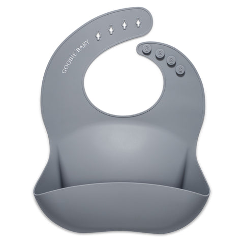 Silicone Baby Bib - Dove Gray