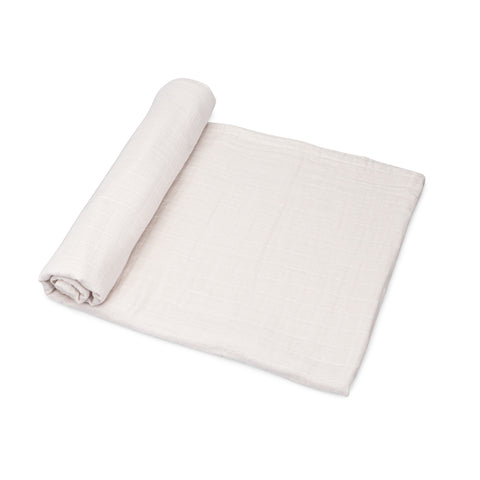 Organic Cotton Muslin Swaddle Blanket - Mauve