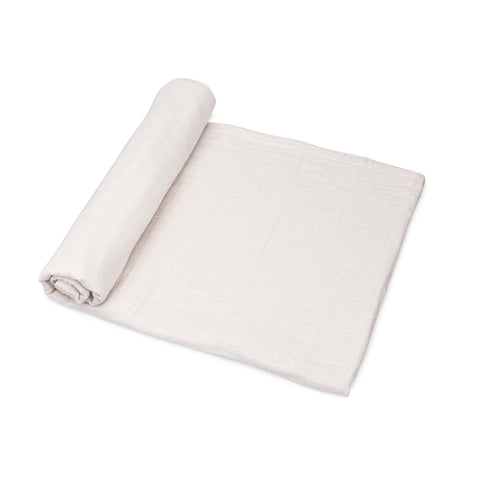 Organic Cotton Muslin Swaddle Blanket - Sand