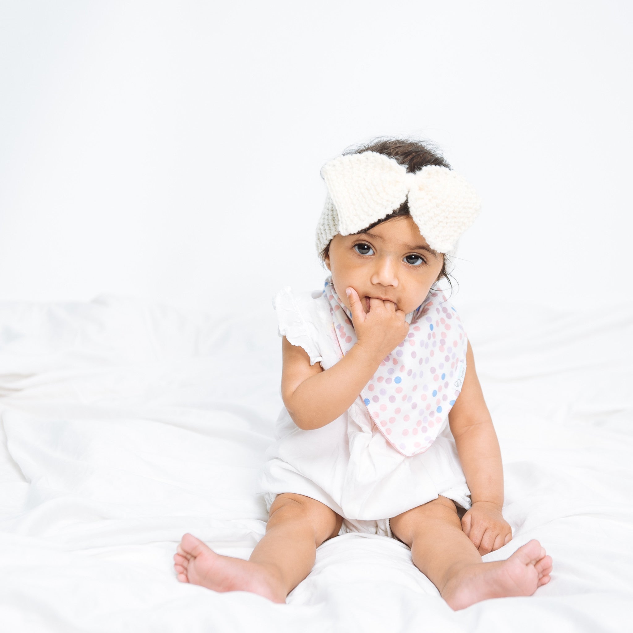 Reversible & Waterproof Cotton Bandana Bibs - Mint/Pink Puppy