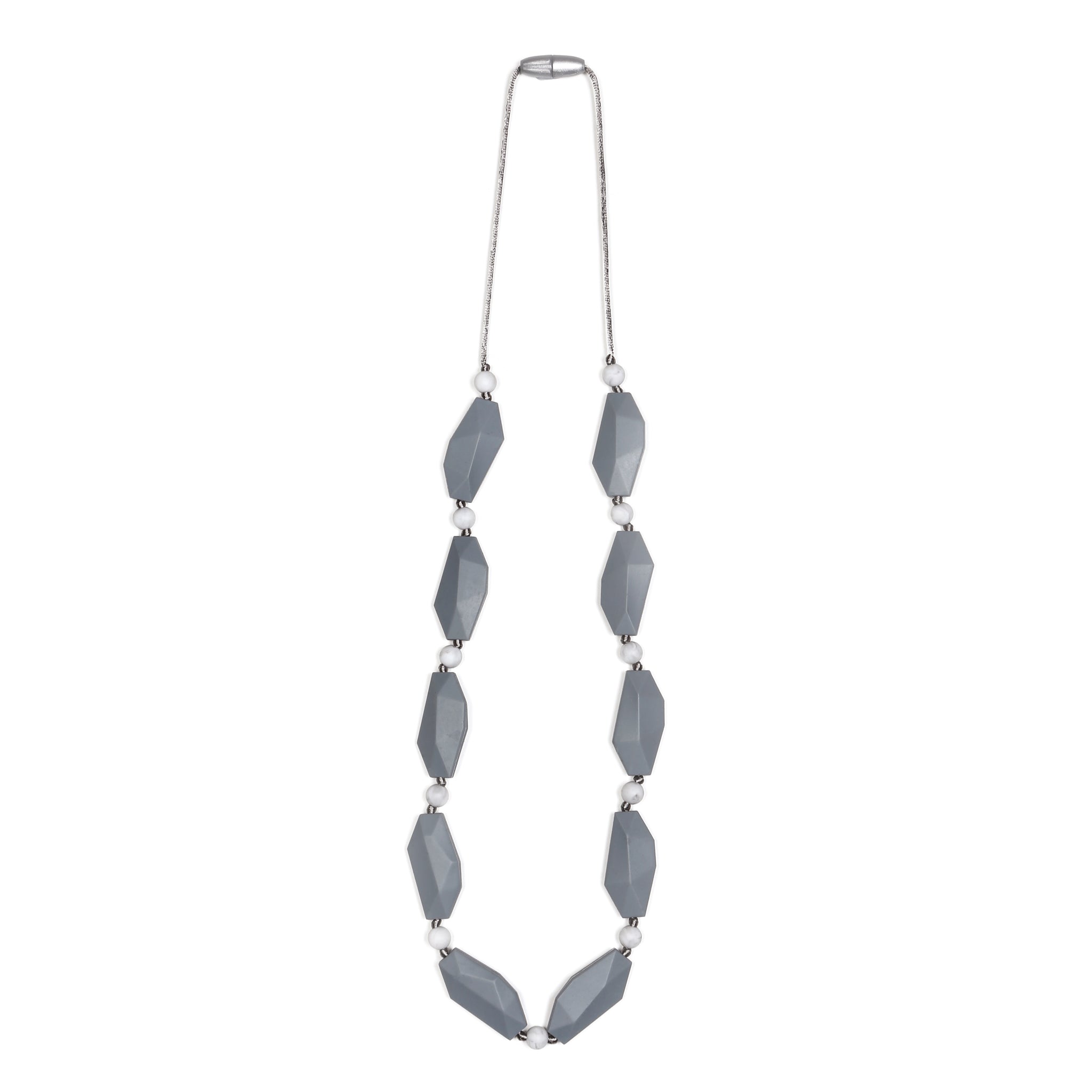 Naomi Teething Necklace - Grey/Marble