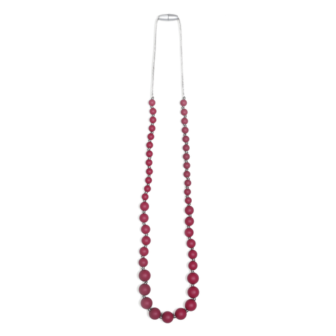 Audrey Teething Necklace - Pink Quartz