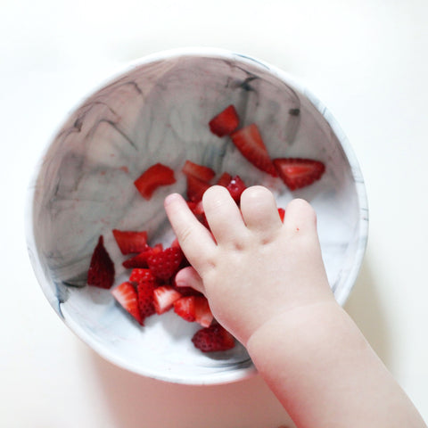 Silicone Baby Bowl Set - Marble