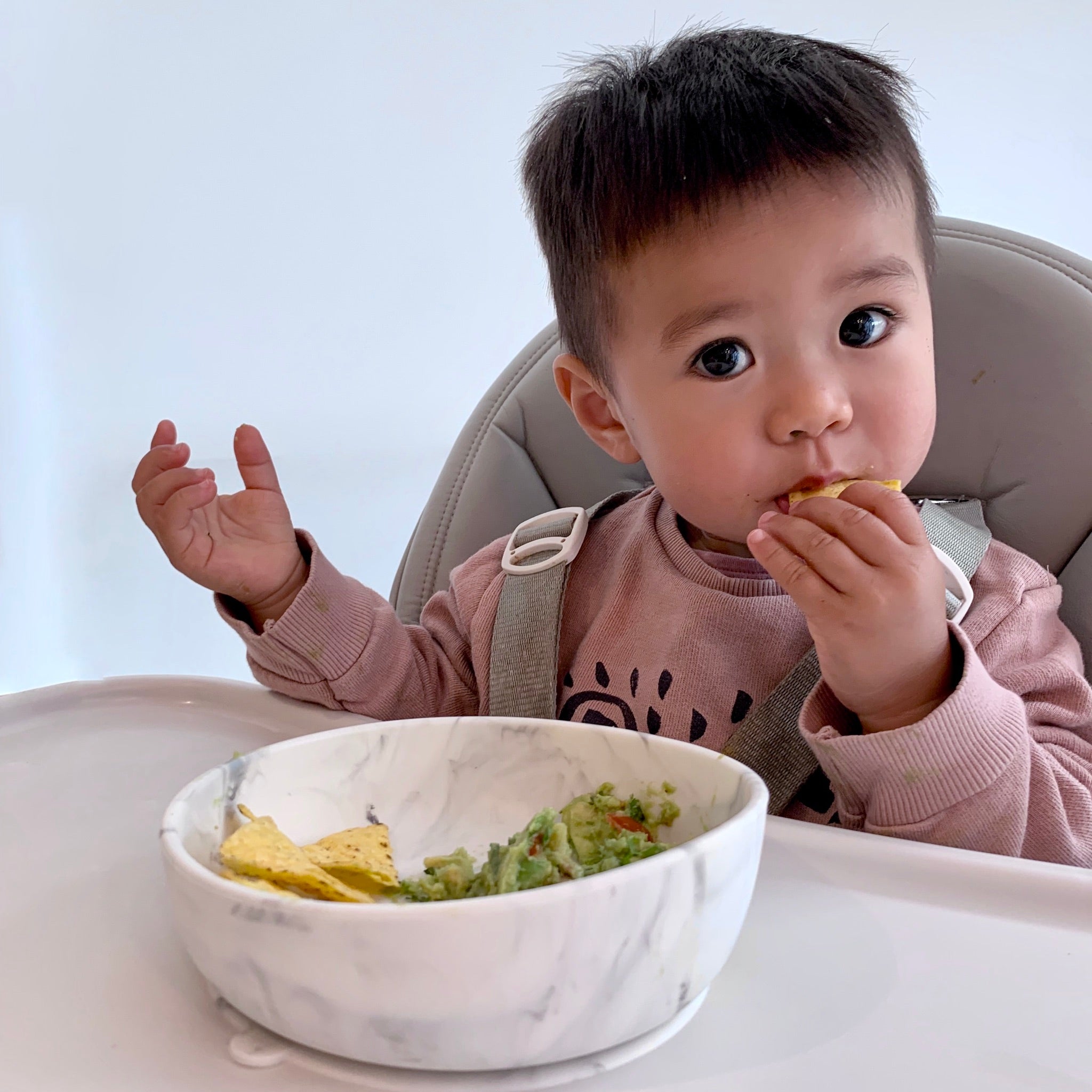 Silicone Baby Bowl Set - Marble