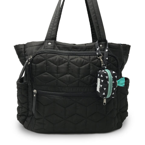 Diaper Waste Bag Dispenser - Black Triangles