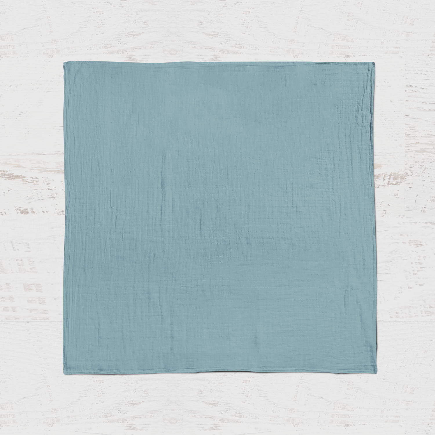 Organic Cotton Muslin Swaddle Blanket - Blue Spruce