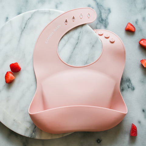 Silicone Baby Bib - Blush