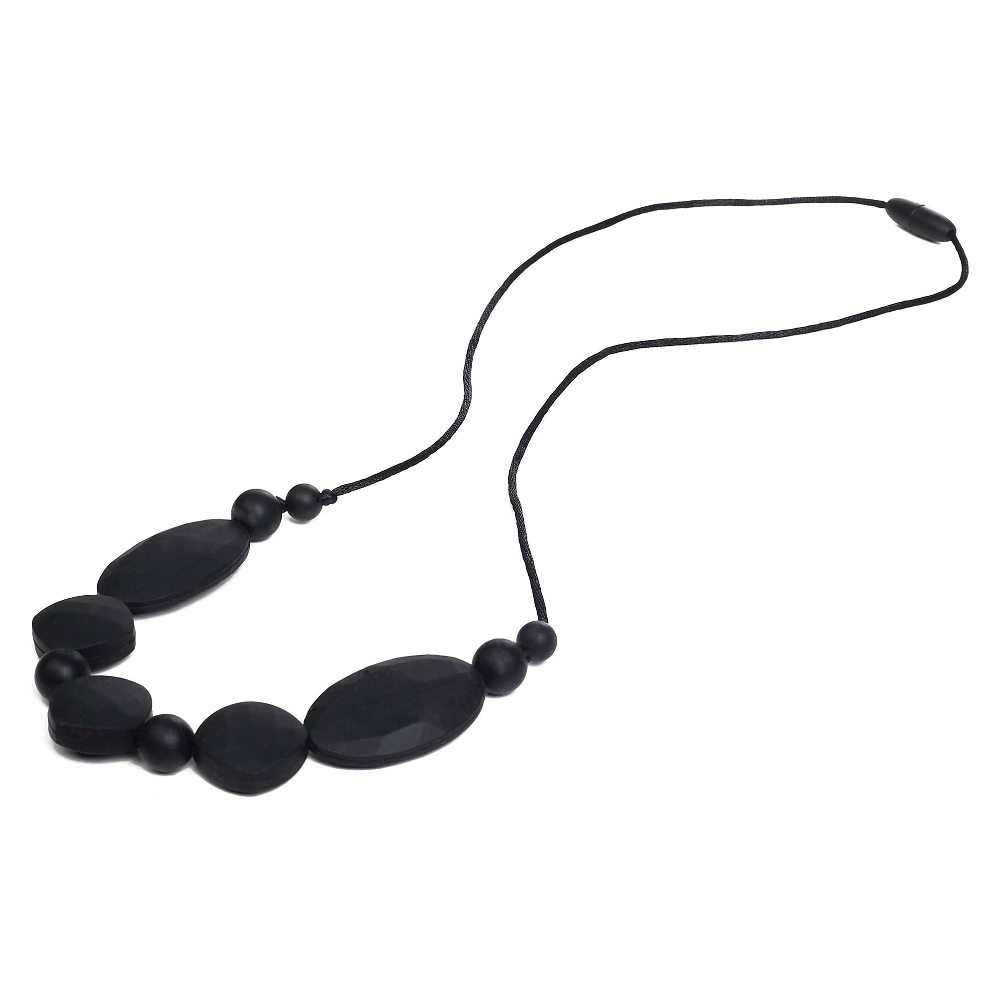 Luna Teething Necklace Black – Goobie Baby - Main Image
