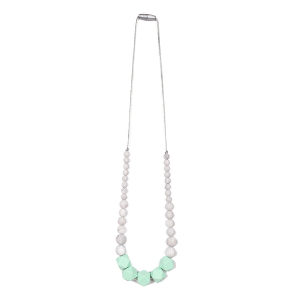 Madison Teething Necklace - Mint/Marble