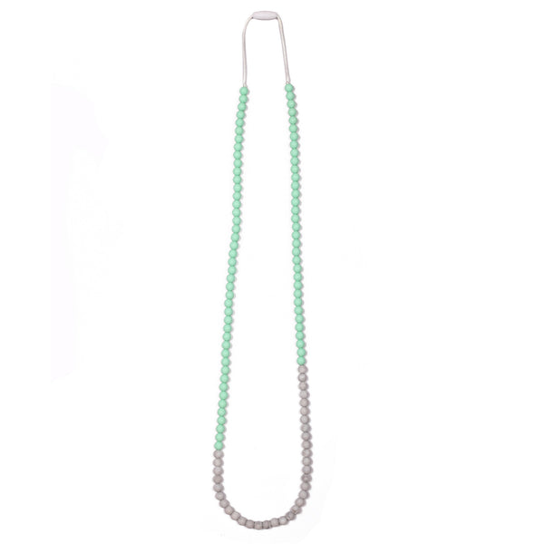 Zoe Teething Necklace - Mint/Marble