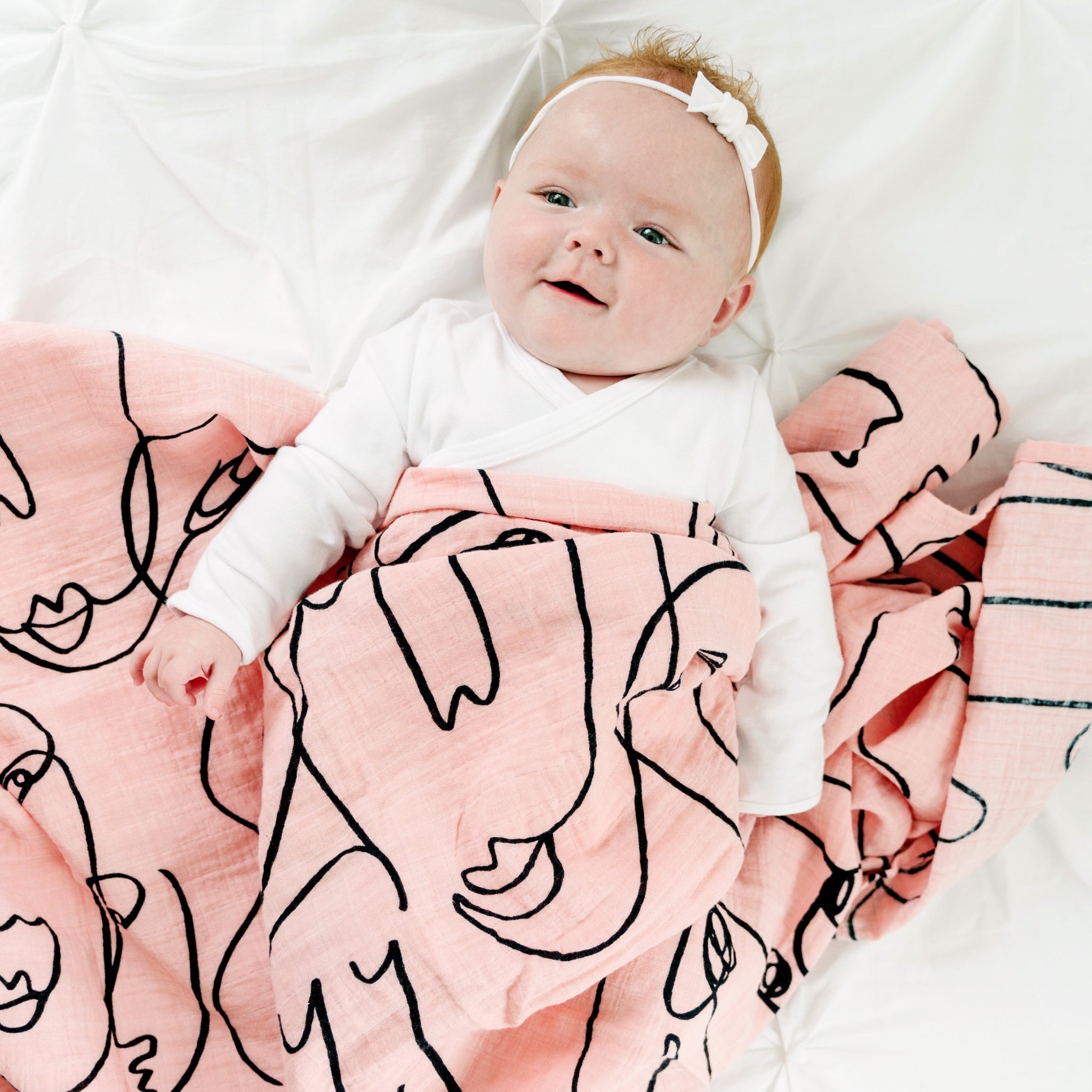 Organic Cotton Muslin Swaddle Blanket - Motherhood