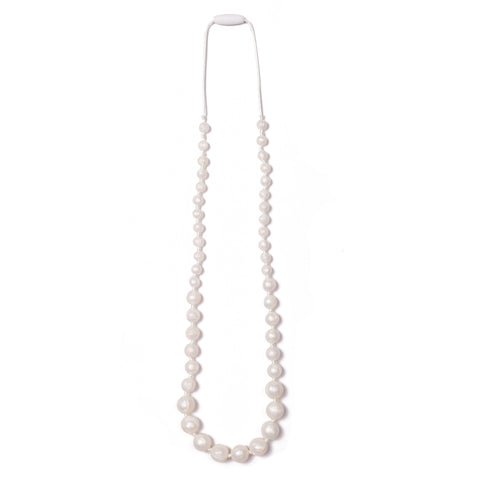 Madison Teething Necklace - Peach/Marble