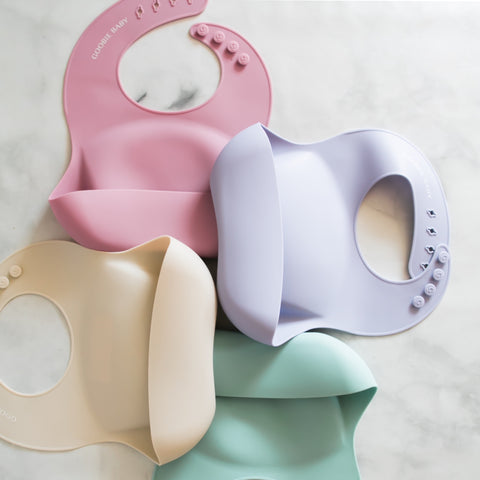 Silicone Baby Bib - Lilac