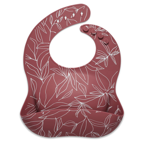 Silicone Baby Bib - Taupe