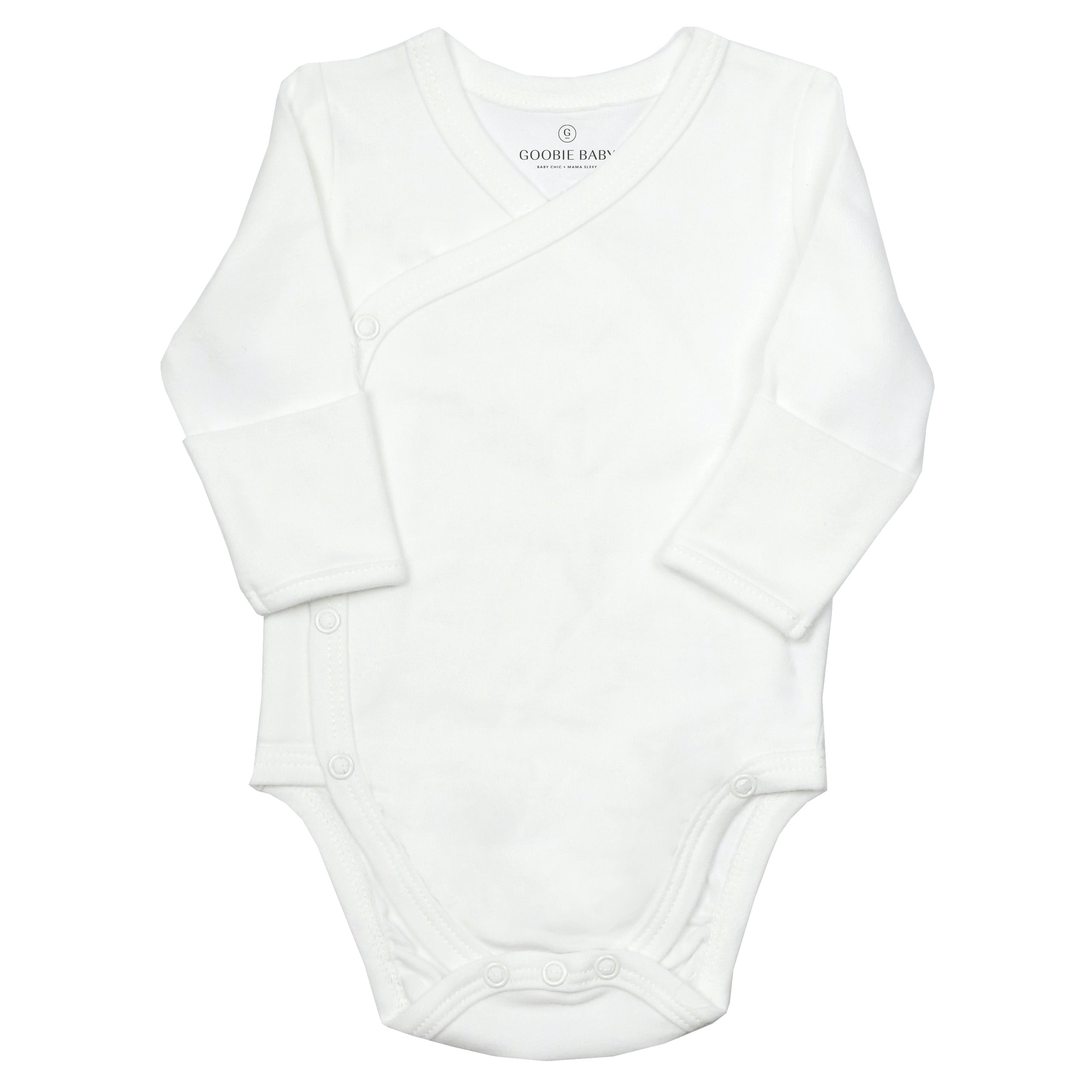 Long Sleeve Bodysuit Onesie Baby White Long Sleeve Kimono Side