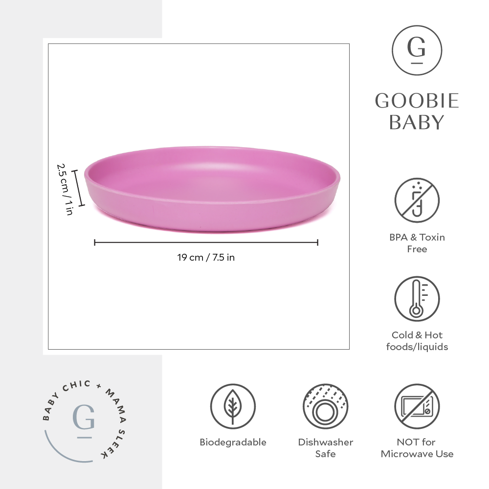 Bamboo Dinnerware Snack Bowls for Kids - Whimsy (Pink / Purple