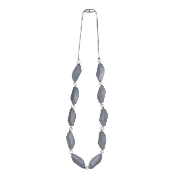 Naomi Teething Necklace - Grey/Marble